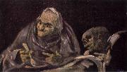 Francisco de Goya Two Women Eating oil